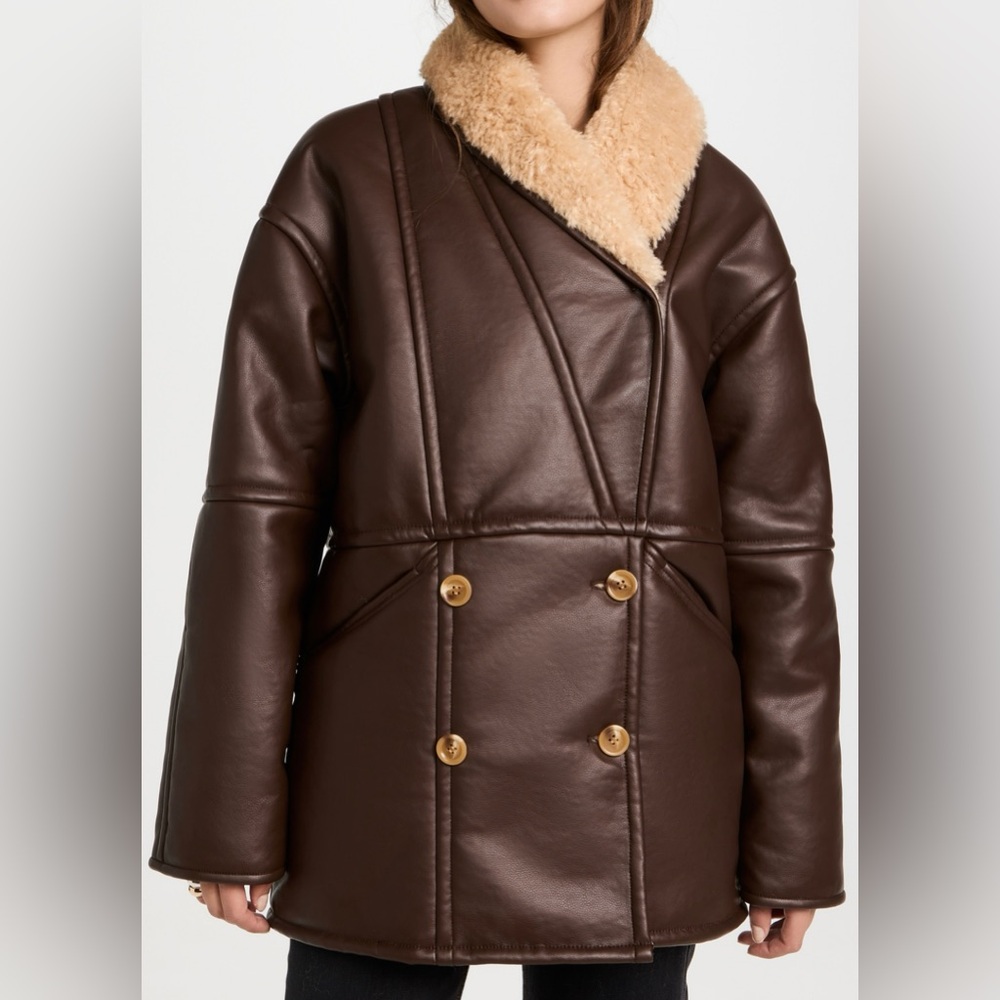 Still Here Upstate Faux Leather Coat